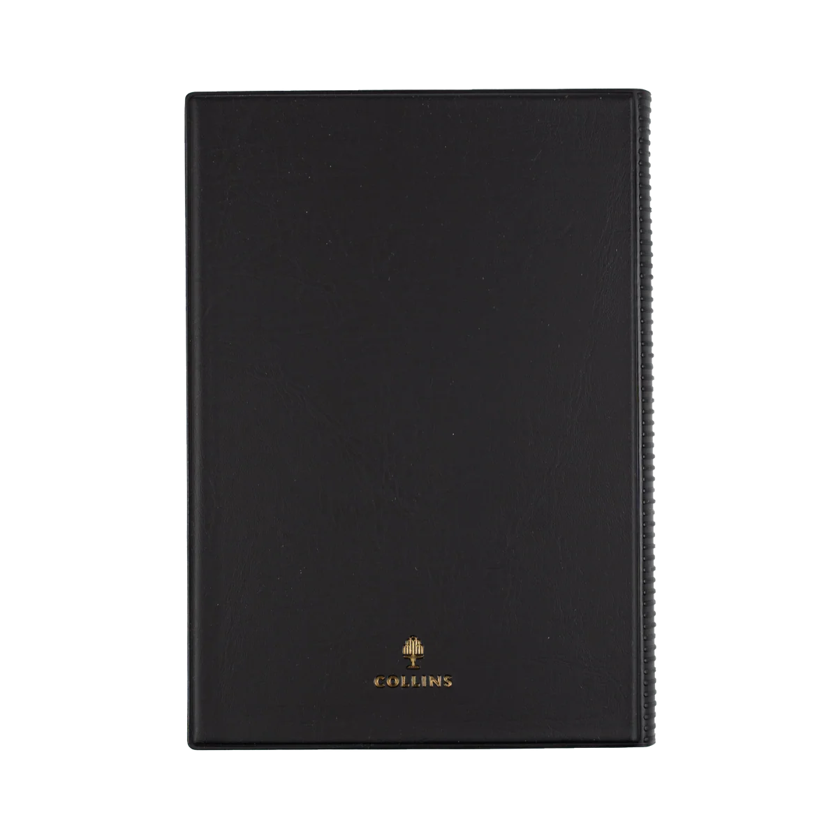 Front cover of the black 2027 Collins Belmont A5 diary