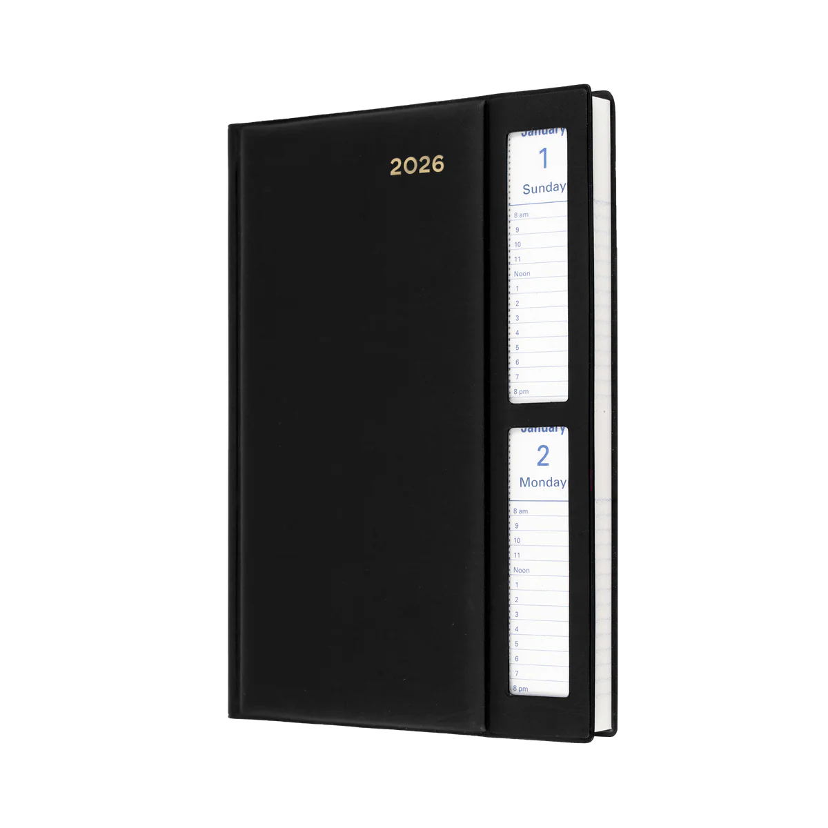 Belmont Calendar Year 2026 Diary/Planner, 2 Days to a Page - Windowfaced, A5 Hard Cover