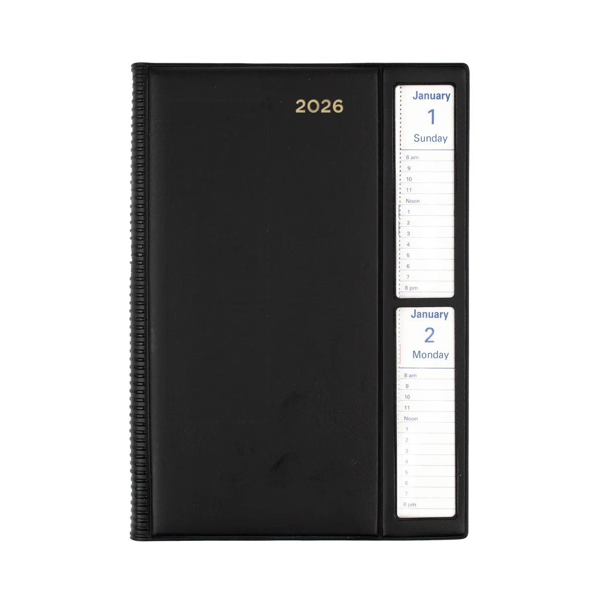 Belmont Calendar Year 2026 Diary/Planner, 2 Days to a Page - Windowfaced, A5 Hard Cover