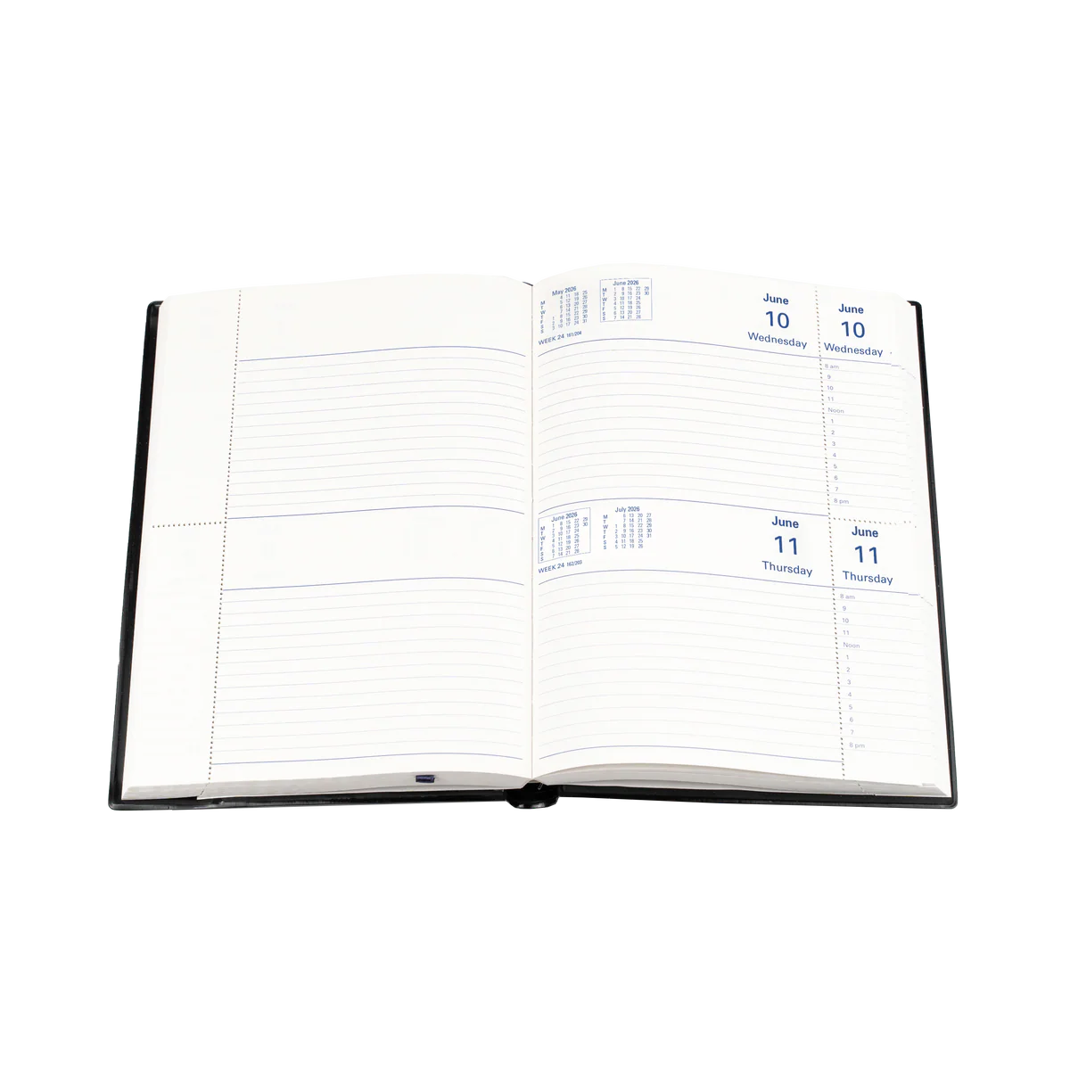Belmont Calendar Year 2026 Diary/Planner, 2 Days to a Page - Windowfaced, A5 Hard Cover