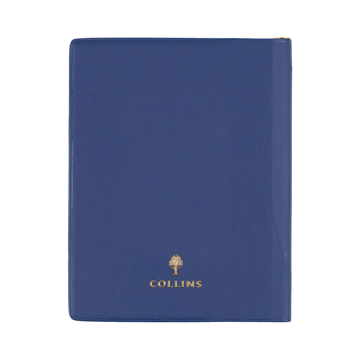 Collins Belmont 2027 A7 Diary with Pencil - Navy PVC Cover Back with Collins Logo