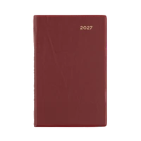 Angled view of the Burgundy Collins Belmont 2027 B7R diary