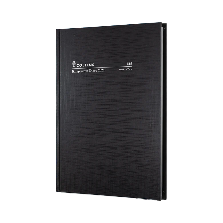 New Collins Kingsgrove Calendar Year 2026 Diary/Planner, Week to View, A5 Hard Cover - 381.P99-26