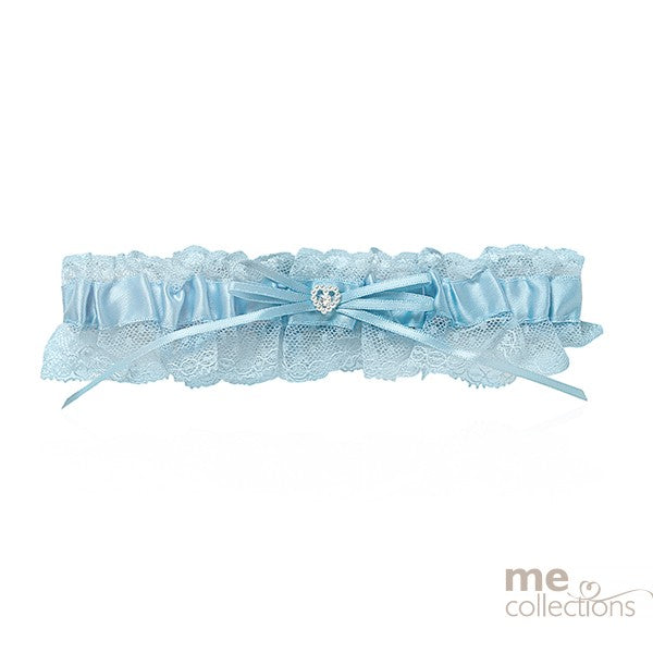 Blue Satin Wedding Garter – Elegant Bridal Accessory