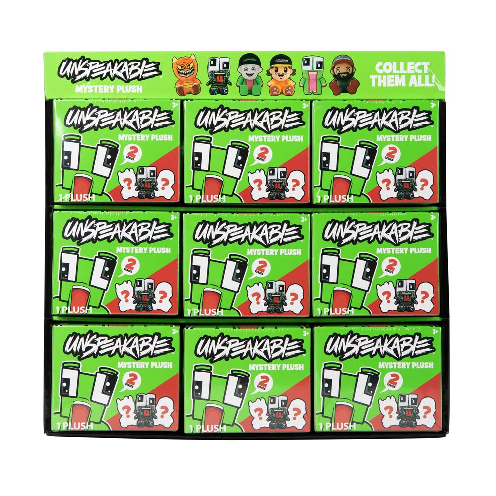 Unspeakable Mystery Plush Series 2 PDQ display box with 9 blind boxes