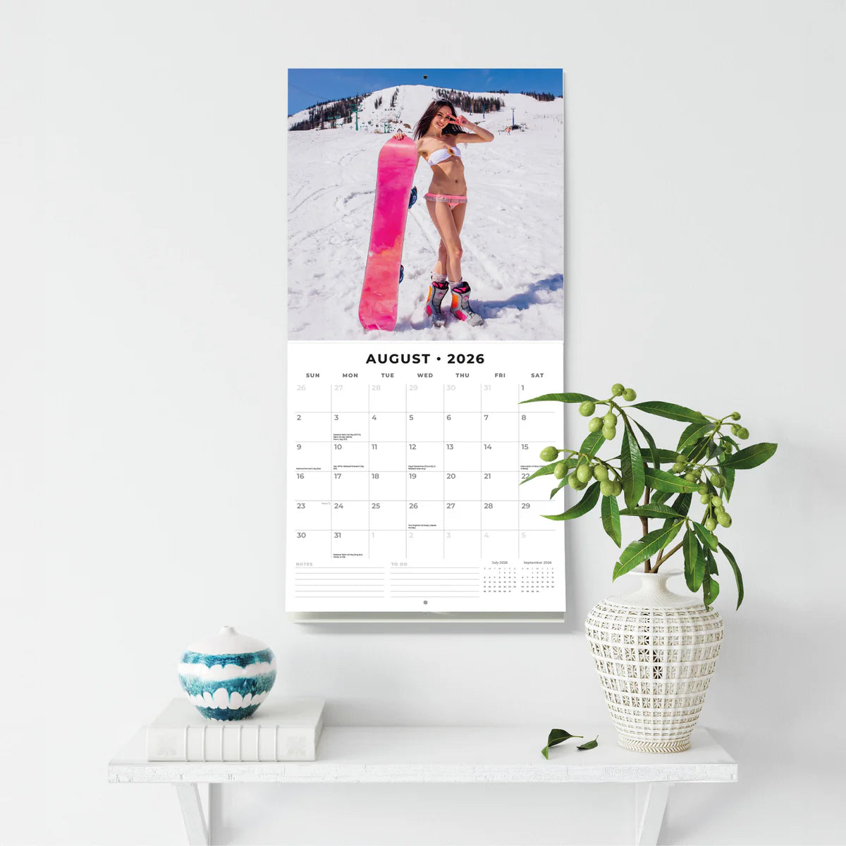 2026 Snow Girls Square Wall Calendar – 16-Month, Large Grid | Red Robin Publishing Ltd (RR261354)