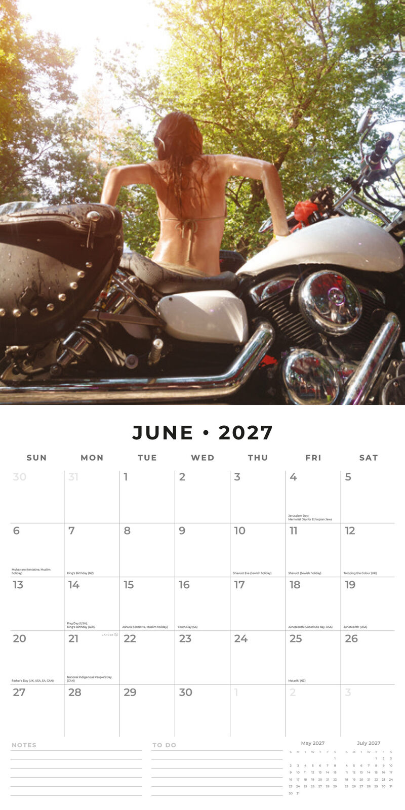 Red Robin Biker Girls 2027 Square Wall Calendar 16 Months 300x300mm RR271059