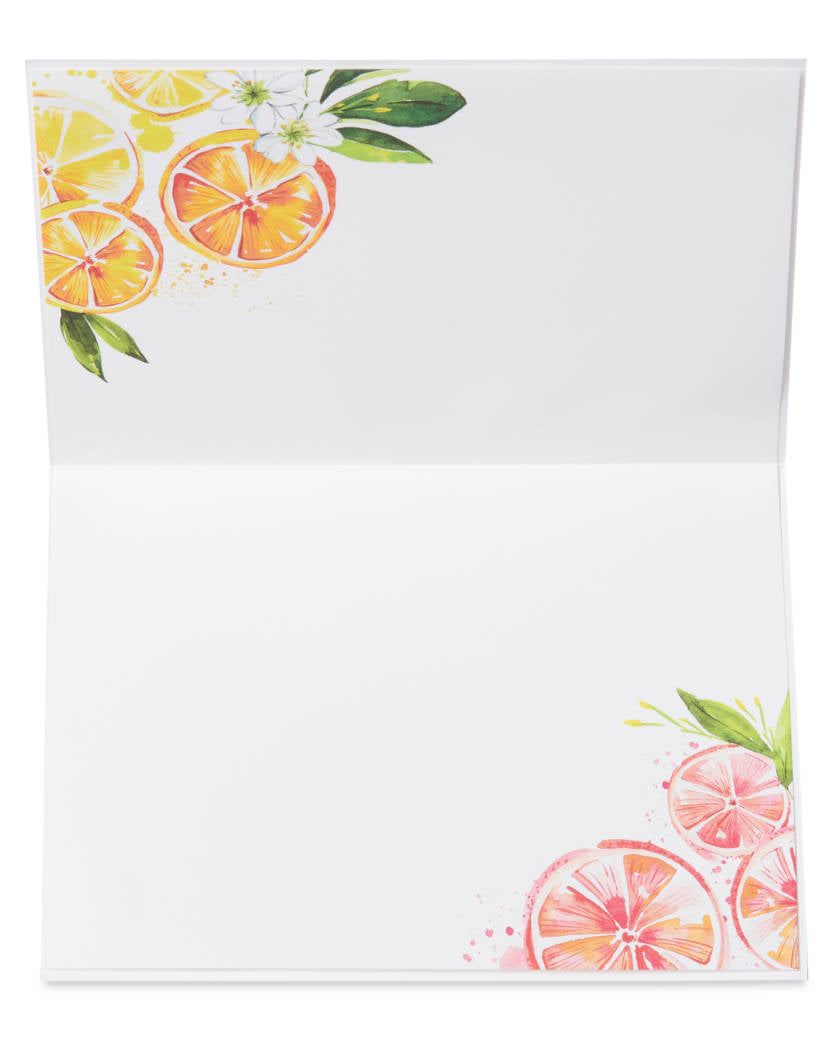 Papyrus - Sun-kissed Citrus Pattern Letterpress design Blank Card