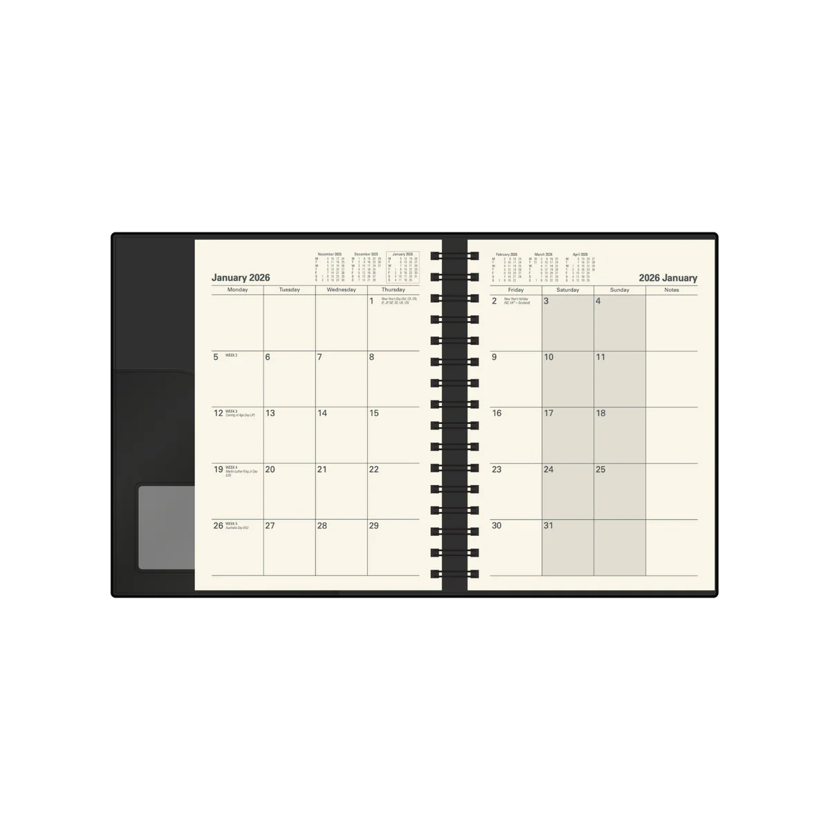 2026 Diary Collins Vanessa A5 Month to View with Notes Blue 585.V59
