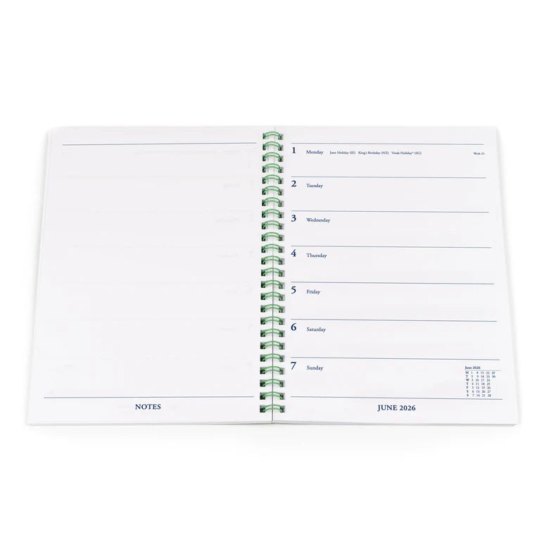 Collins Colplan Calendar Year 2026 Diary/Planner, Week to View (Right) with Notes (Left), A5 Soft Cover 61.P52-26