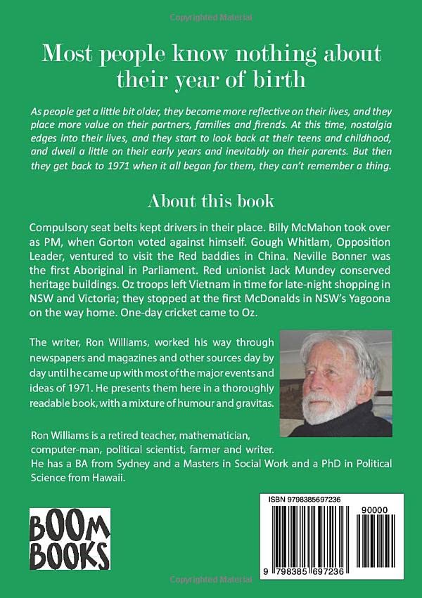 Born in 1971? What Else Happened? The Australian Social History Book
