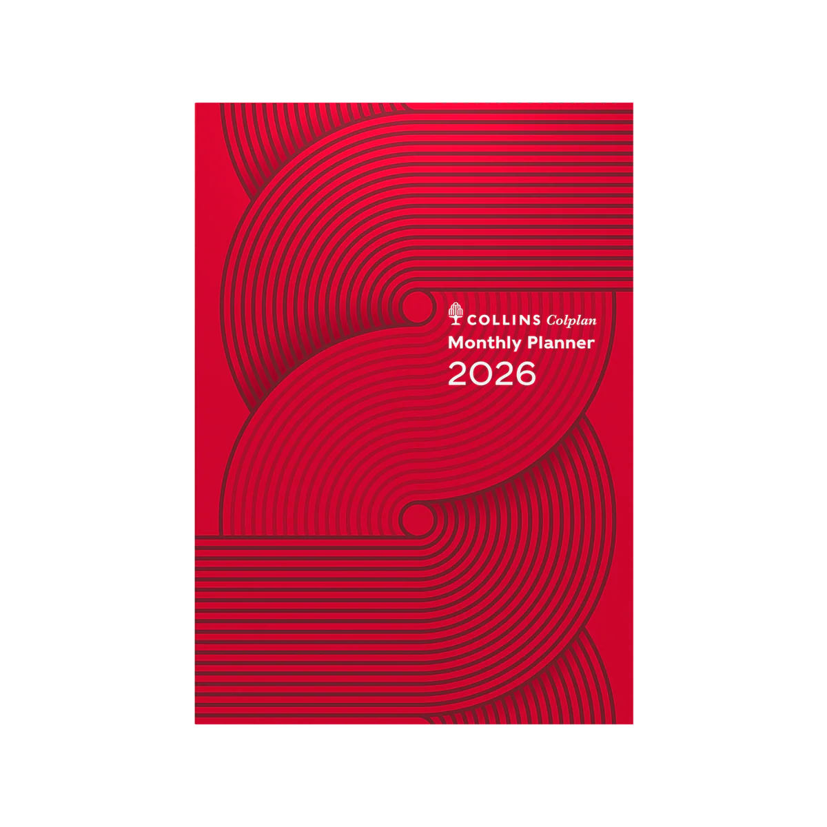 Collins Colplan Month to View Planner Diary 2026 Geo Red 51.C15-26