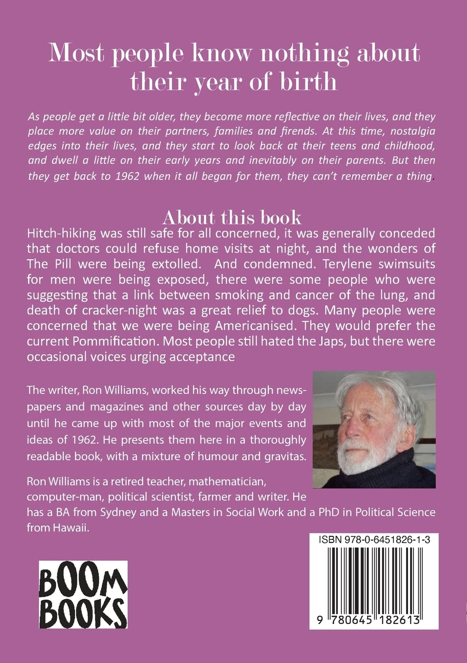 Born in 1962? What Else Happened? The Australian Social History Book