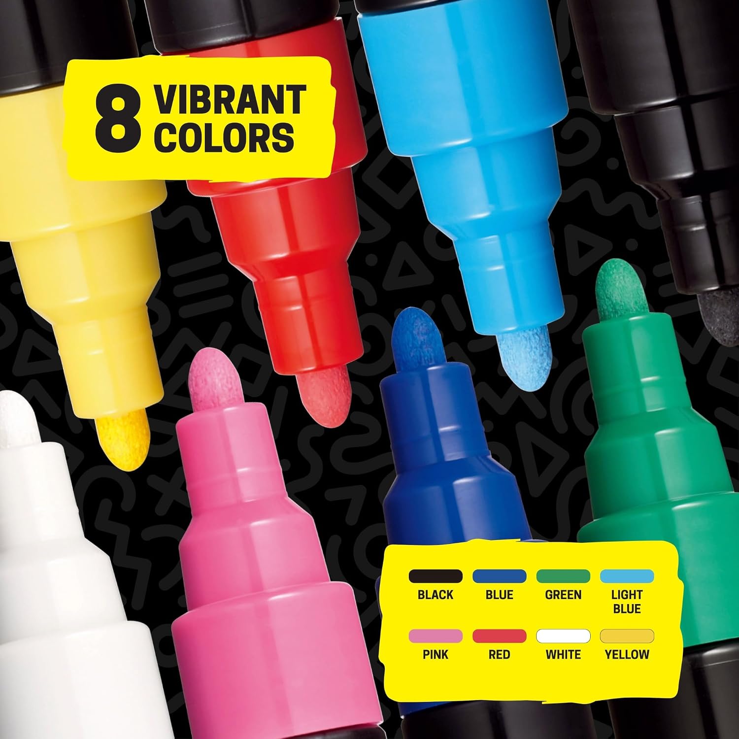 POSCA PC-5M 8-pack assorted colours