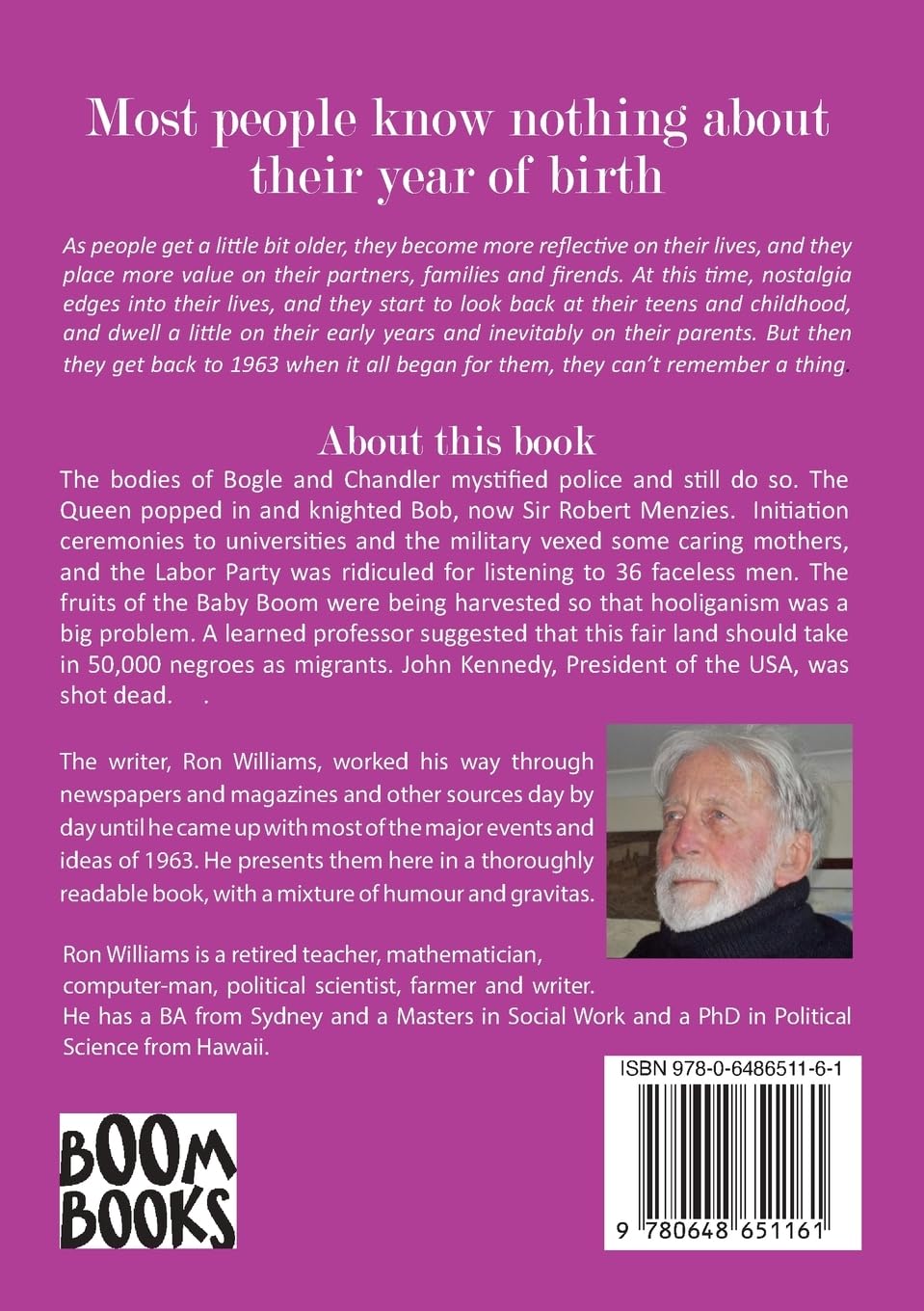 Born in 1963? What Else Happened? The Australian Social History Book