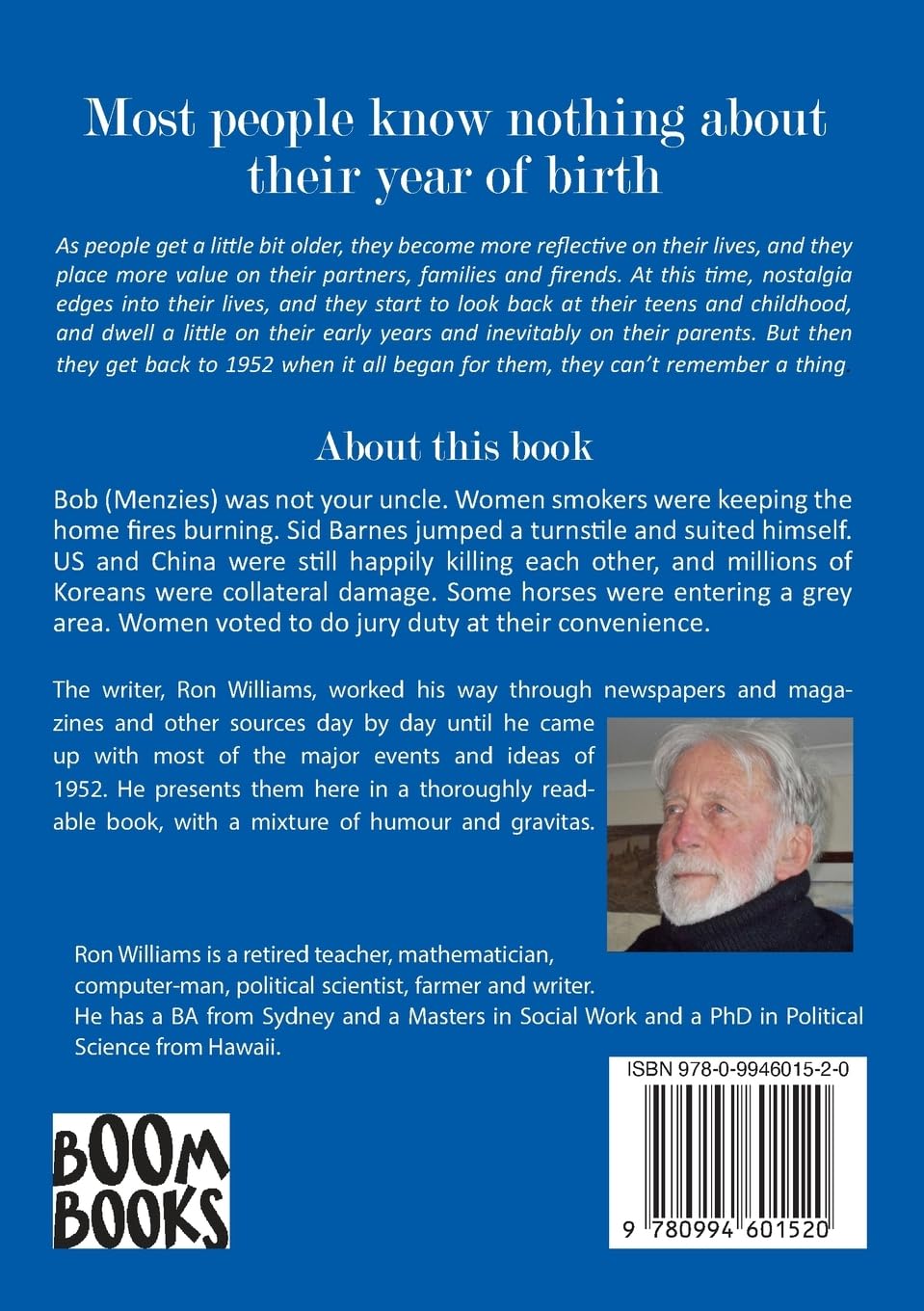 Born in 1952? What Else Happened? The Australian Social History Book