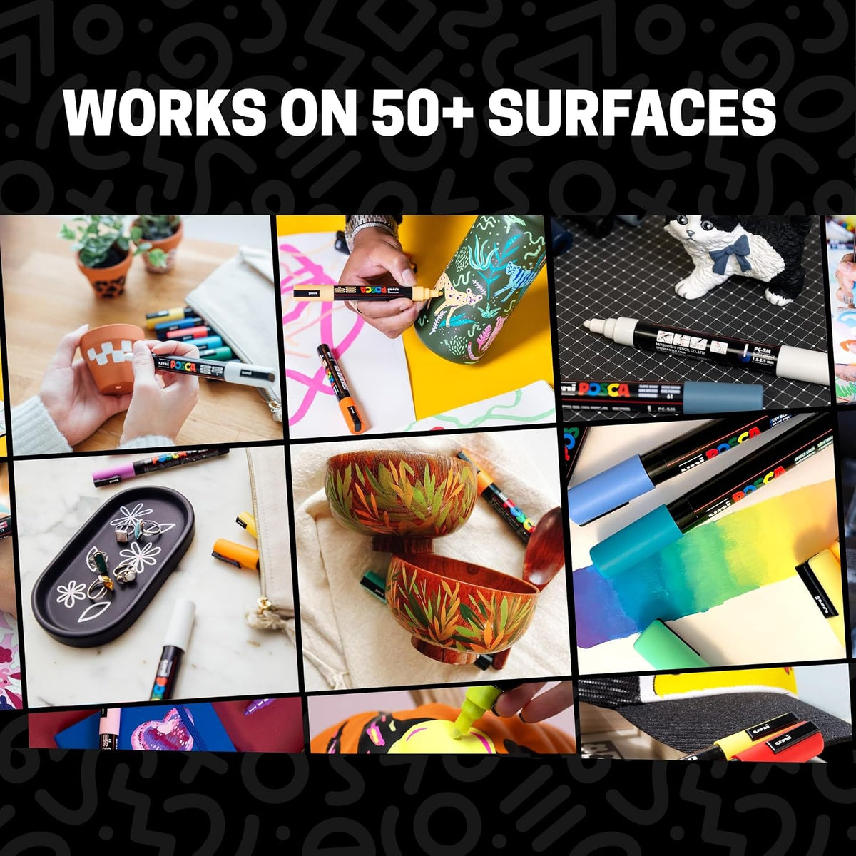 POSCA markers work on 50+ surfaces