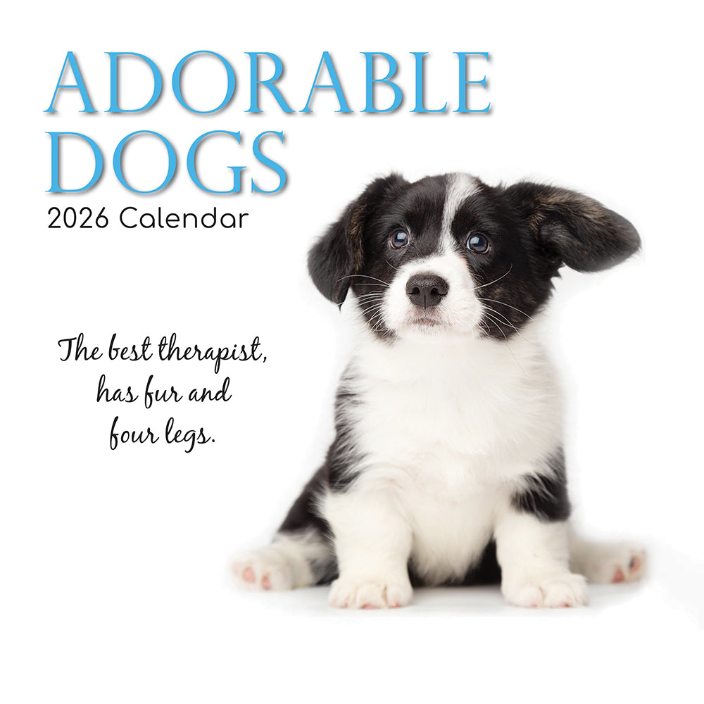 2026 Square Wall Calendar – Adorable Dogs - Gifted Stationery (GSC26055)