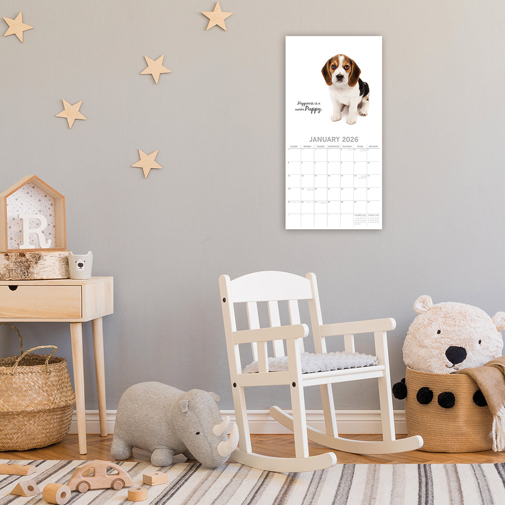 2026 Square Wall Calendar – Adorable Dogs - Gifted Stationery (GSC26055)