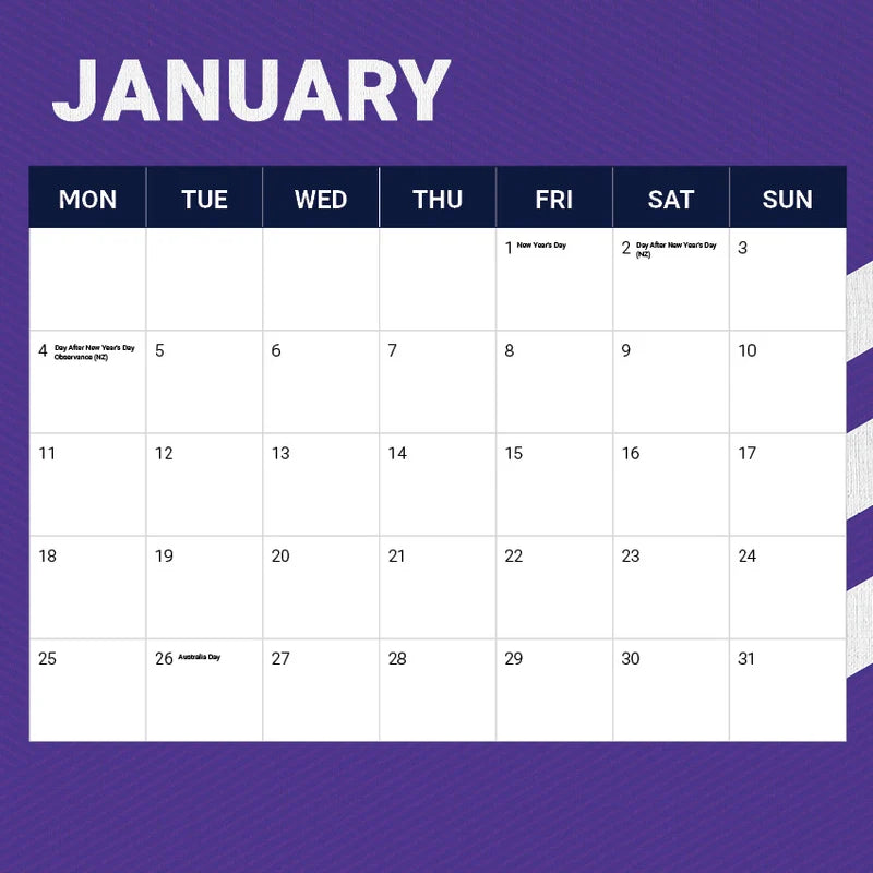 Melbourne Storm 2027 calendar additional product view