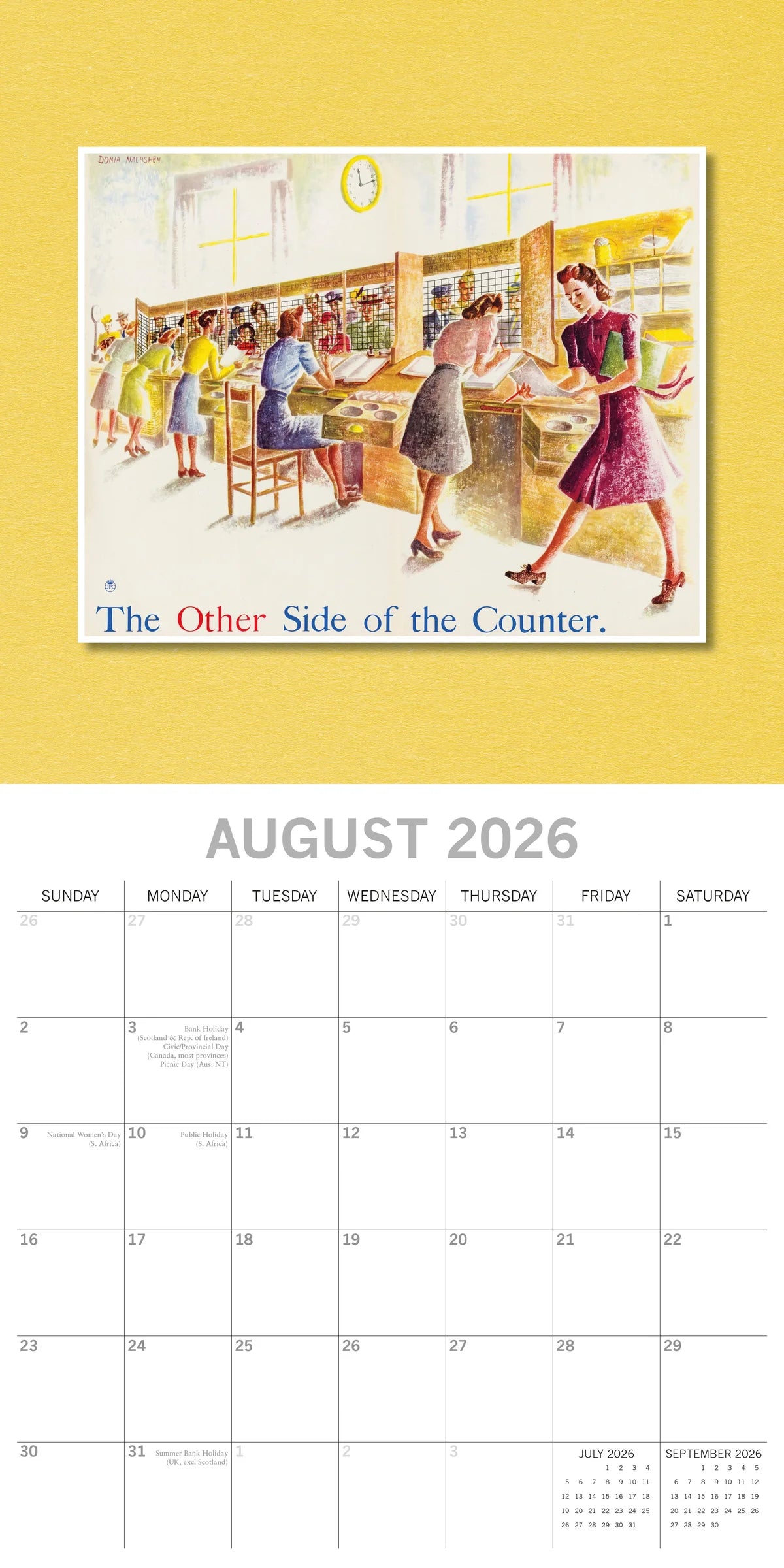2026 World War Posters Square Wall Calendar | The Gifted Stationery Co. (GSC26169)