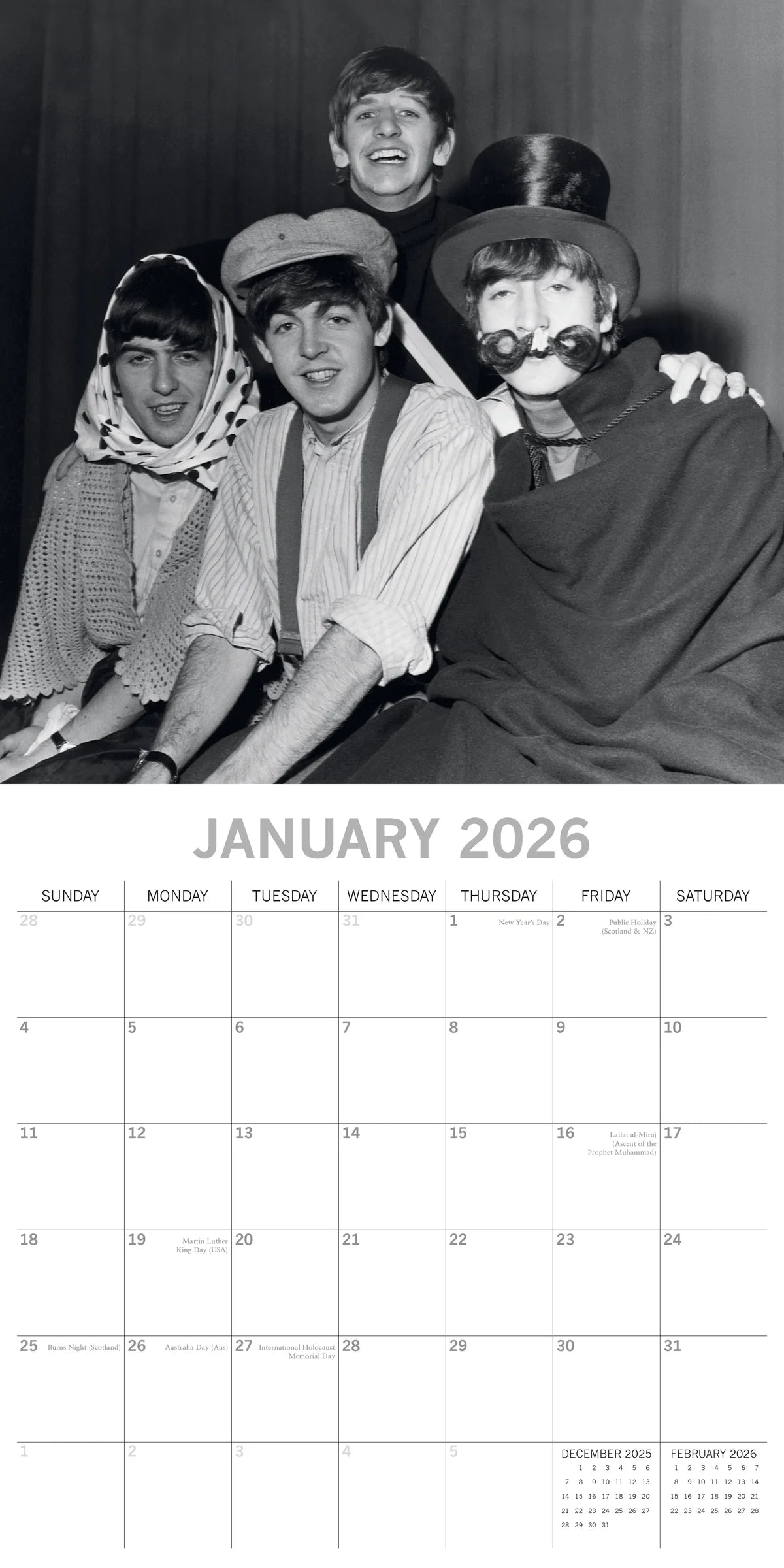 2026 The Beatles Square Wall Calendar | The Gifted Stationery Co. (GSC26250)
