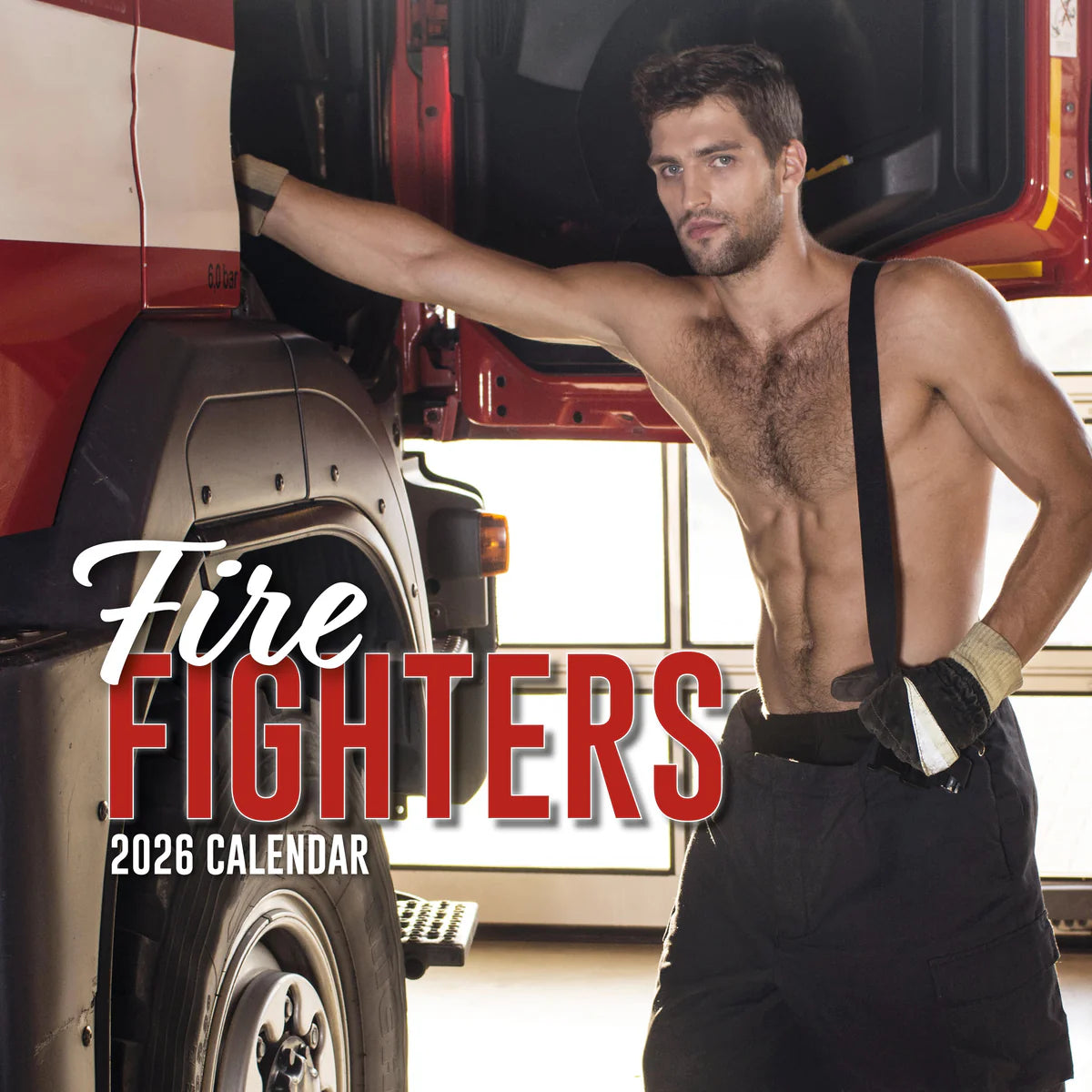 2026 Firefighters Square Wall Calendar – 16-Month, Large Date Grid | The Gifted Stationery Co. (GSC26413)
