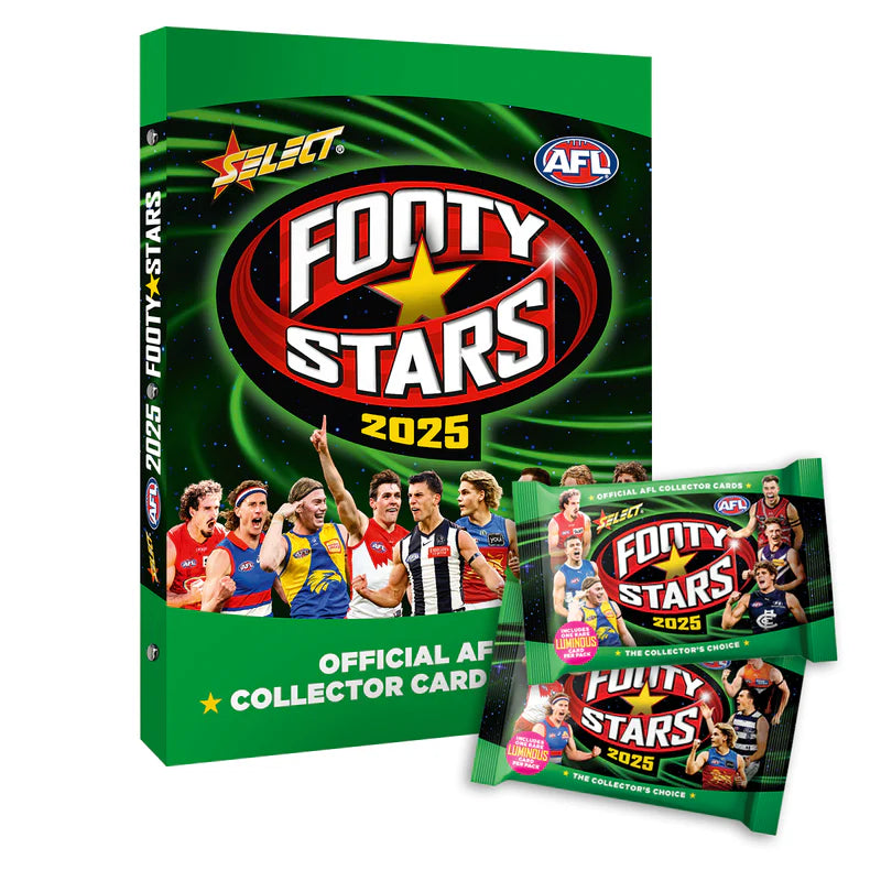 2025 AFL Select  Footy Stars Binder Album + 2 Packs Cards