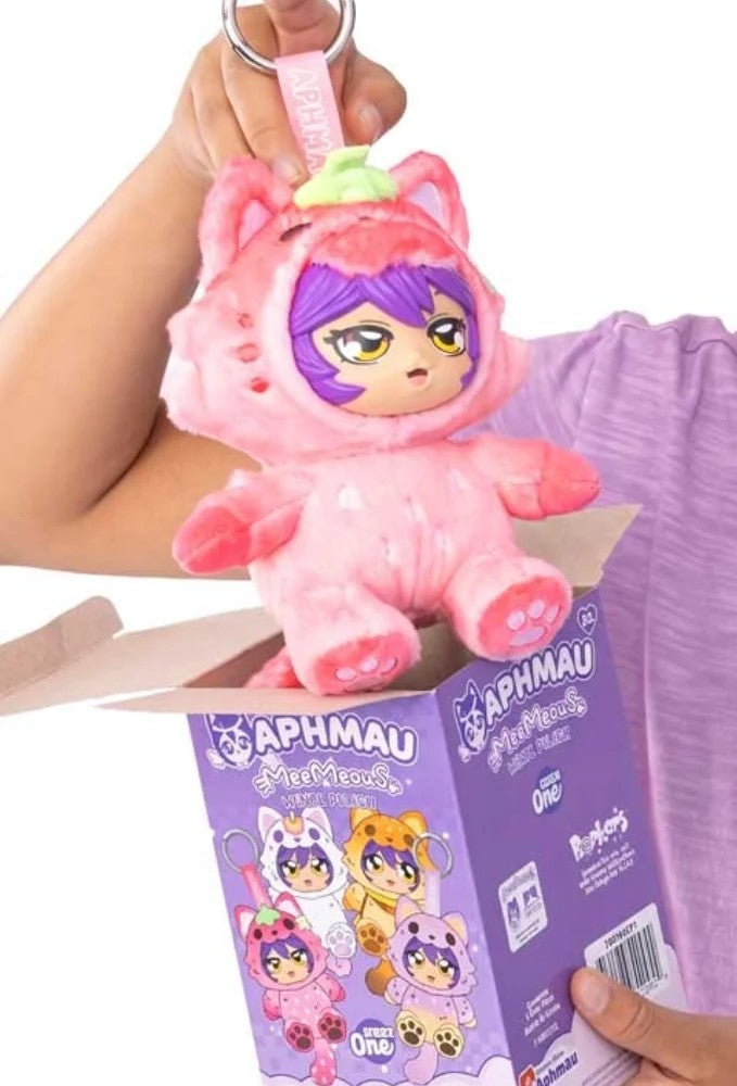 Aphmau MeeMeows Vinyl Plush Bag Charm / Key Chain Toy - Strawberry Cat 15cm