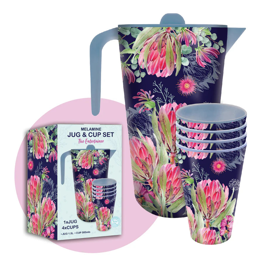 Lisa Pollock Melamine Jug & Cup Set – Blush Beauty Design