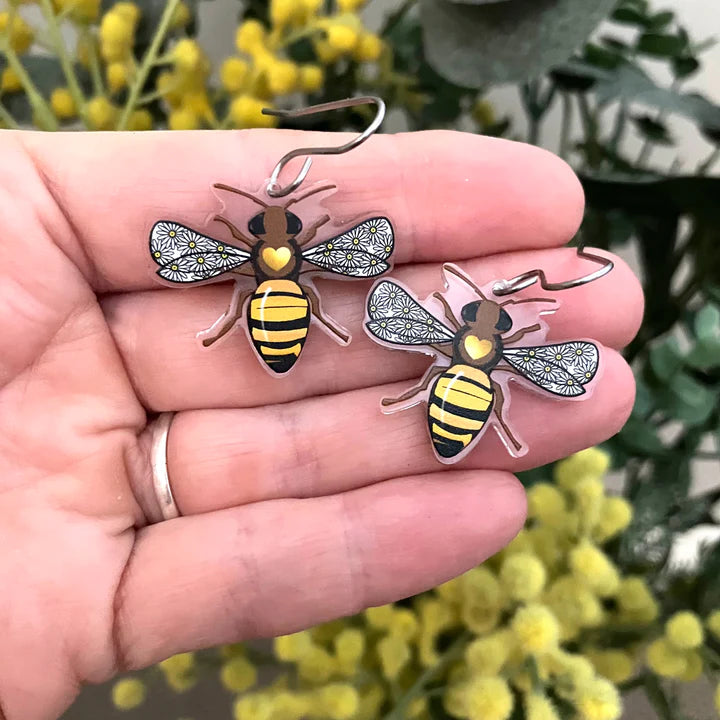 Native Bee Earrings by Smyle Designs