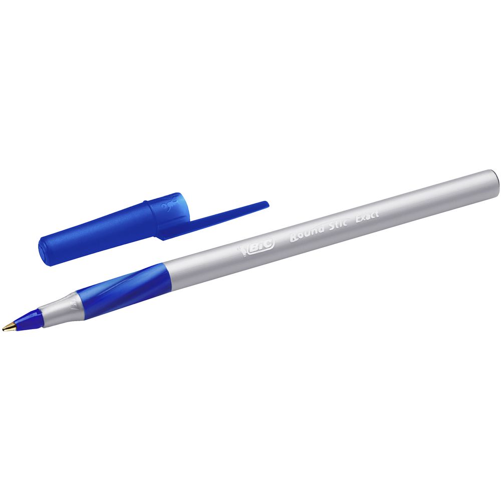 BIC Round Stic Comfort Grip Ballpoint Pens 10 Pack (3 Black, 4 Blue, 2 Red)