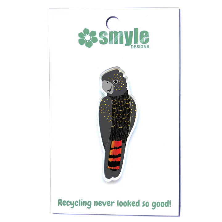 Black Cockatoo Pin By Smyle Designs