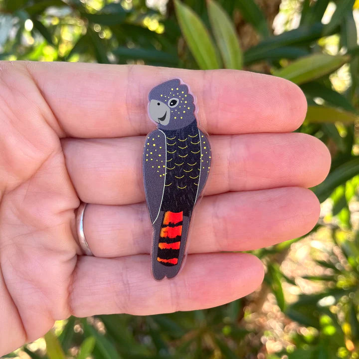 Black Cockatoo Pin By Smyle Designs