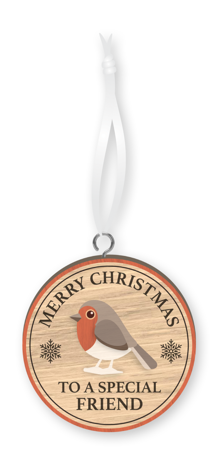 Christmas Handmade Wooden Ornaments, Christmas Tree Decor, Suitable for Family And Friends Unique Christmas Gift