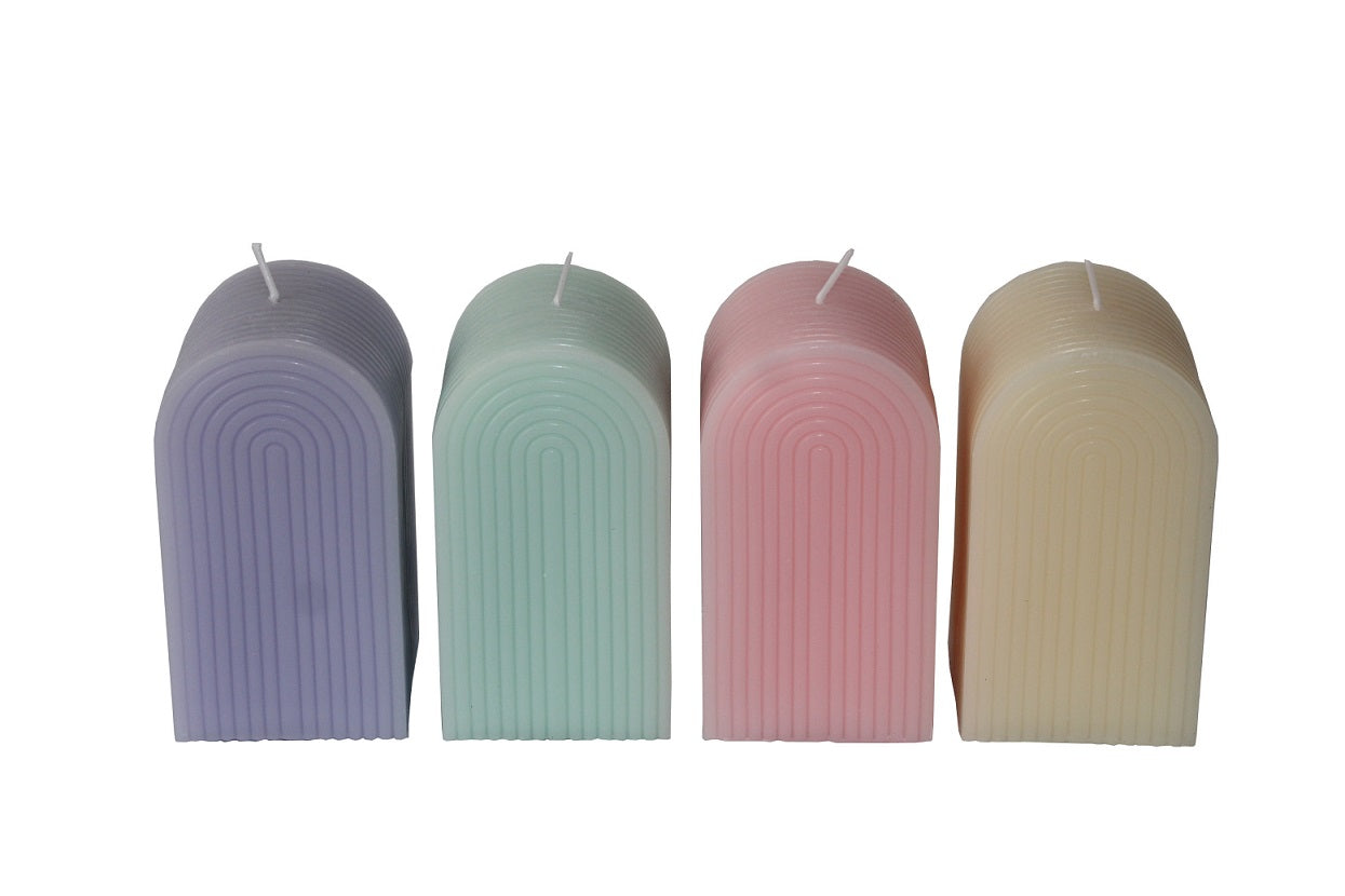 The Elegant Arch Shape Candle Set of 4– Redefine Ambience with Pure Design