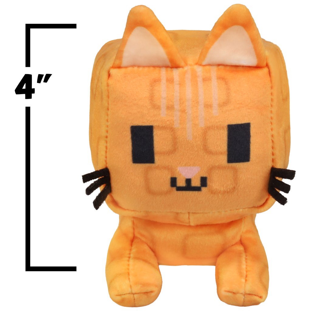 Orange Tabby Grow a Garden plush with 4-inch size guide