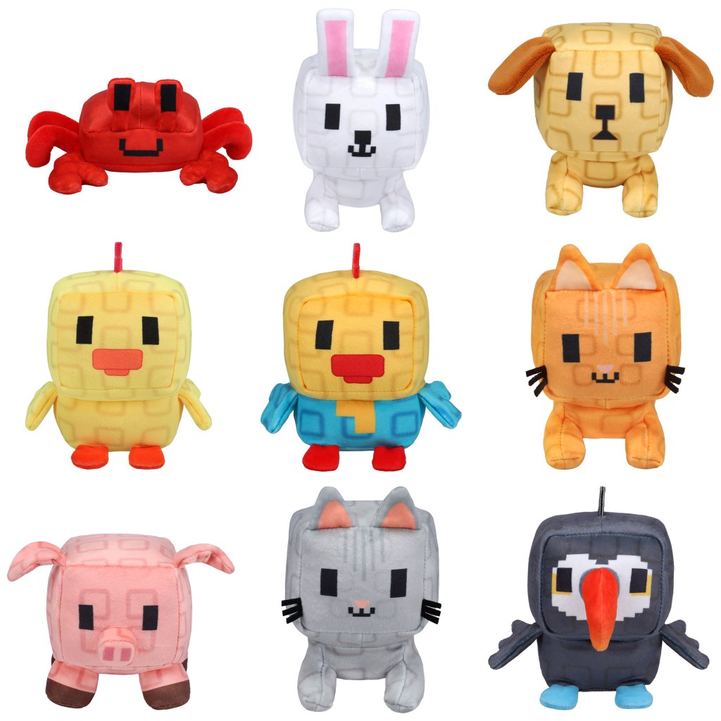 Front views of assorted Grow a Garden pet plush characters