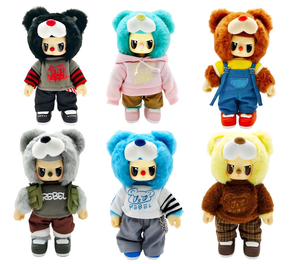 Pre-Order Rebel Bear Mystery Plush Collectible - Moveable Street Series (Full Box Unopened)