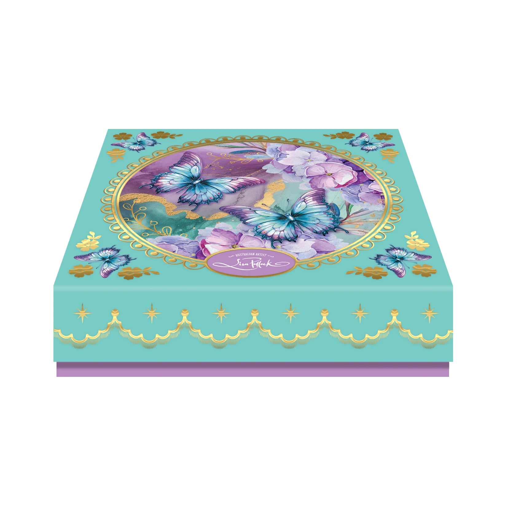 Lisa Pollock Ceramic Trinket Dish – Purple Butterflies – Art from the Heart Gift for Her