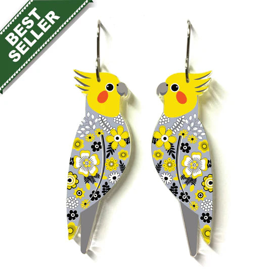 Cockatiel Earrings by Smyle Designs