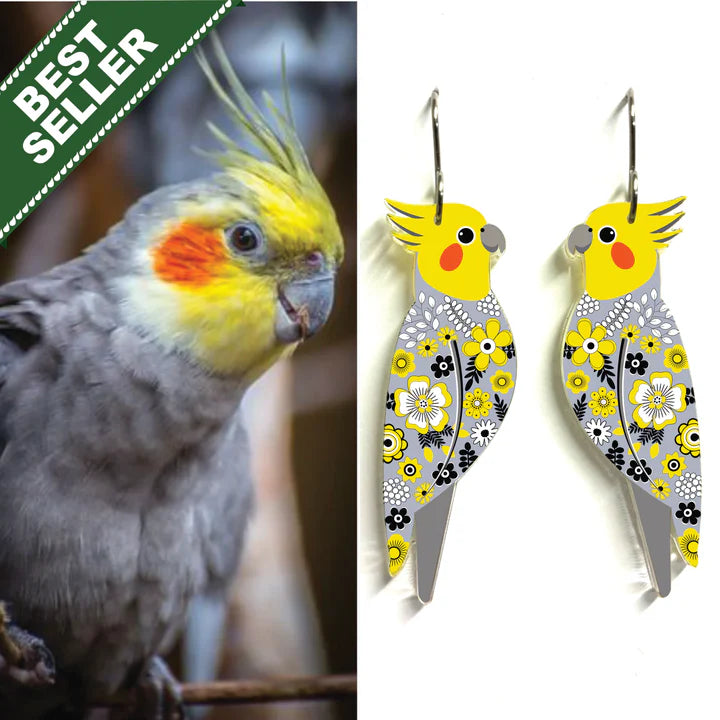 Cockatiel Earrings by Smyle Designs
