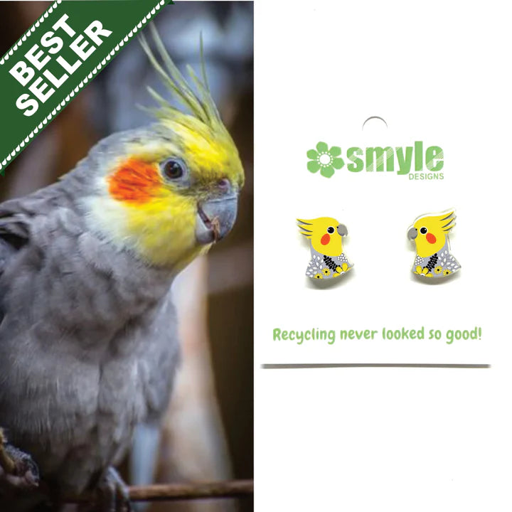 Cockatiel Studs by Smyle Designs