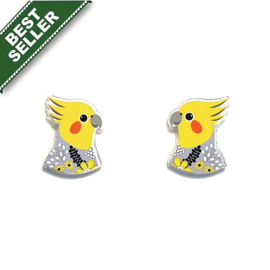 Cockatiel Studs by Smyle Designs