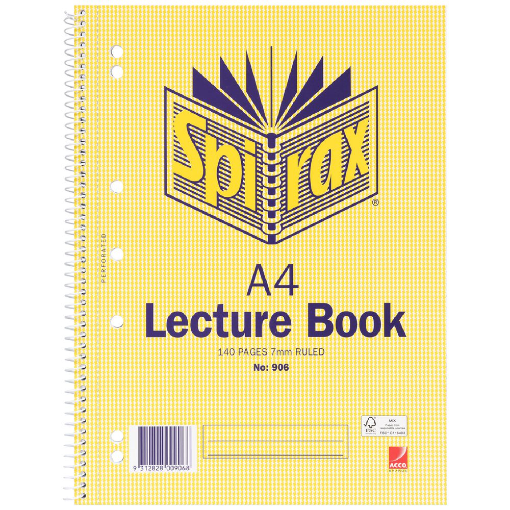 Spirax A4 Lecture Book No. 906 140 Page