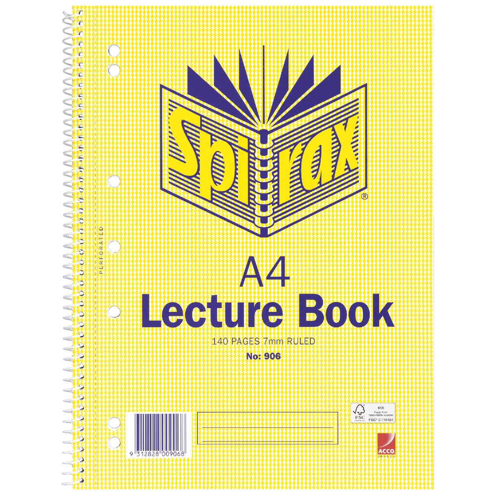Spirax No. 596C A4 5 Subject Notebook 250 Page