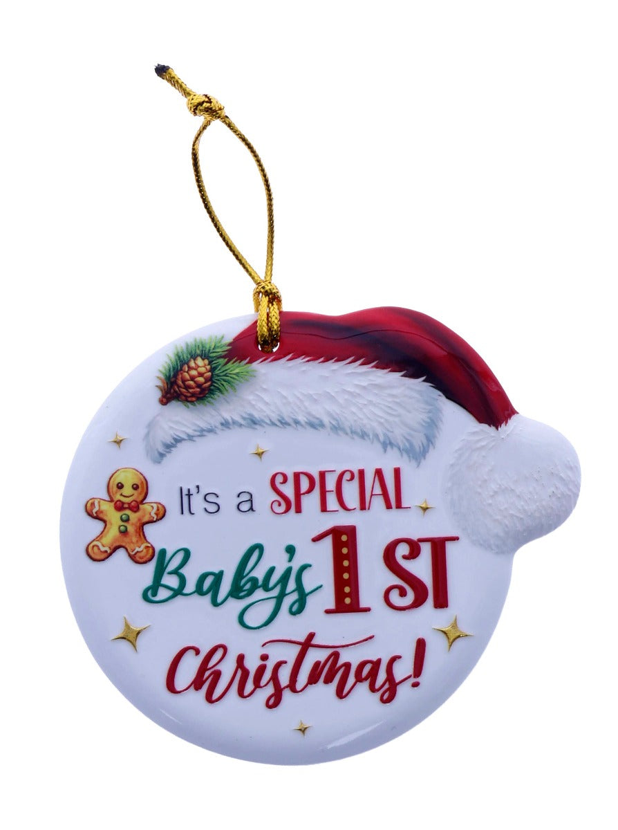 Family Friends House Christmas Sentiments Hanging Ceramic Plaque