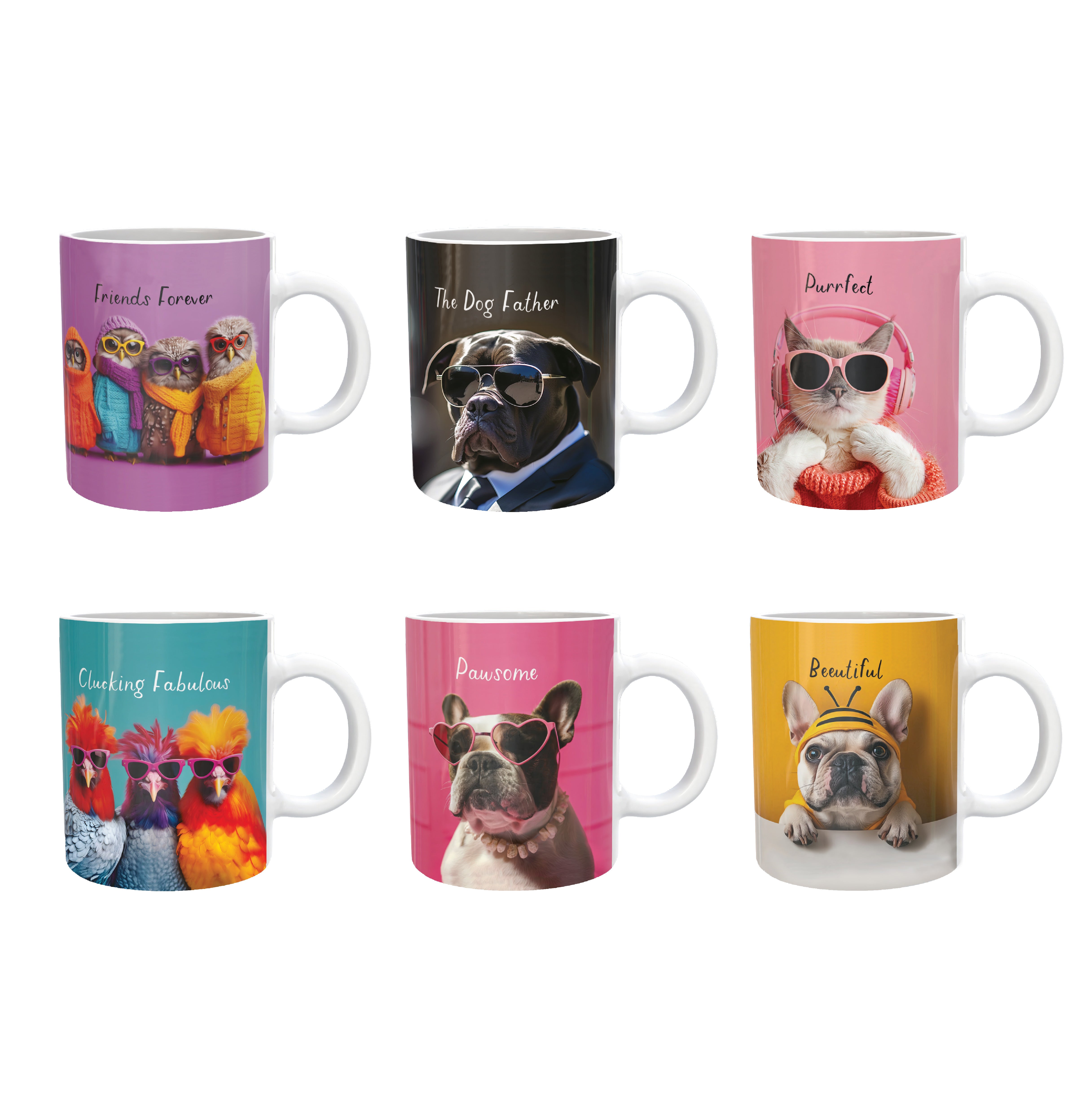 Hammond Gower Fancy Friends Ceramic Mugs Varieties