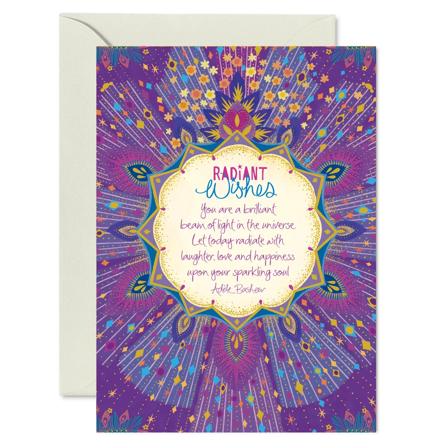 Intrinsic Radiant Wishes Greeting Card by Adele Basheer