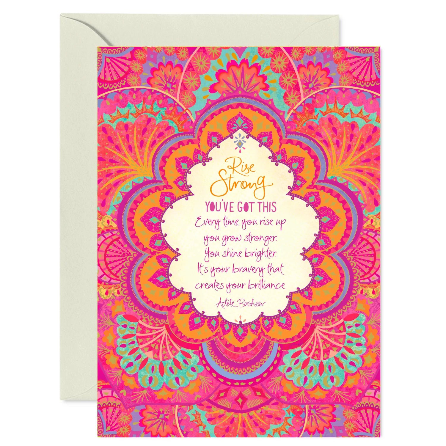Intrinsic Rise Strong Greeting Card by Adele Basheer